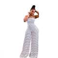 New Commodity Romper Women Polka Dots Elegant Jumpsuit Full Length One Shoulder Backless Womens Jumpsuits